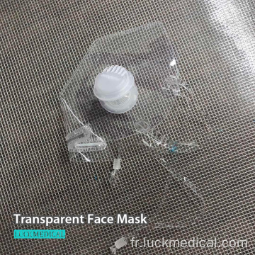 Masque facial transparent transparent transparent réutilisable
